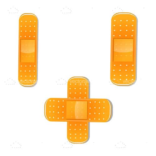 Set of Band-Aid Bandages